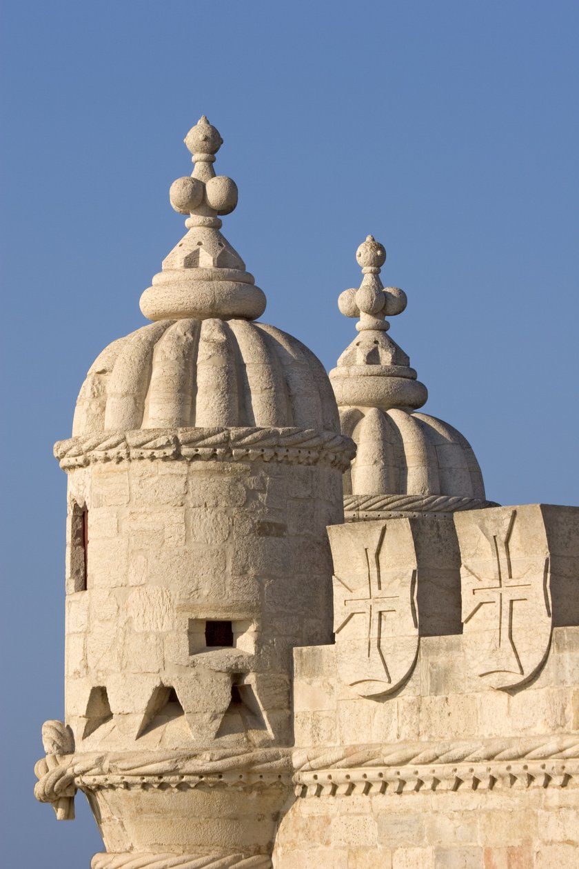 Der Torre de Belem, gebaut ca. 1514 (Detail) von Francisco de Arruda