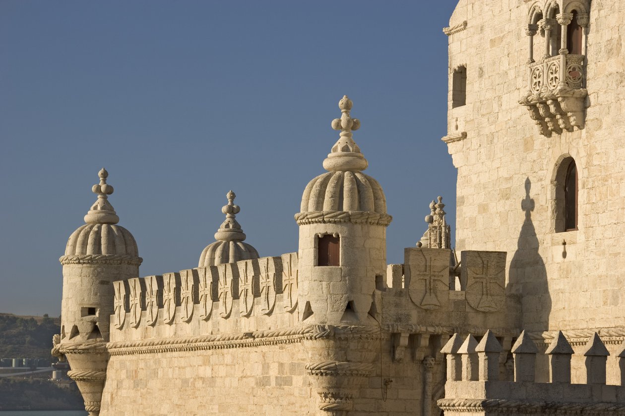Der Torre de Belem, gebaut ca. 1514 (Detail) von Francisco de Arruda
