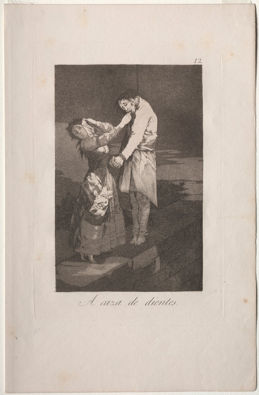 Caprichos: Auf der Jagd nach Zähnen von Francisco de Goya