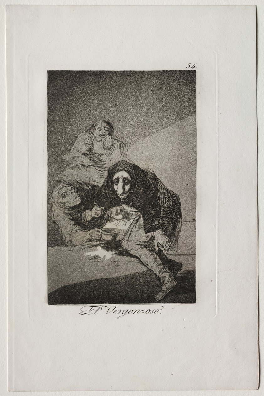 Caprichos: Der Schamhafte von Francisco de Goya