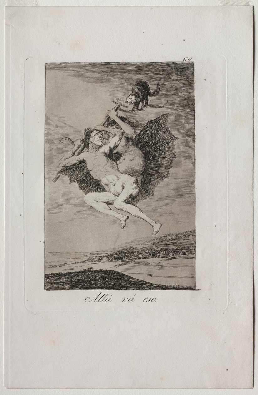 Caprichos: Da geht es. von Francisco de Goya