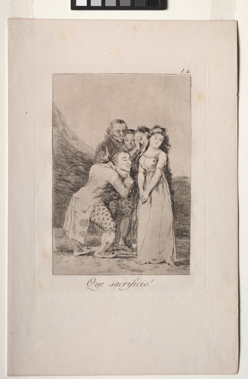 Caprichos: Was für ein Opfer! von Francisco de Goya