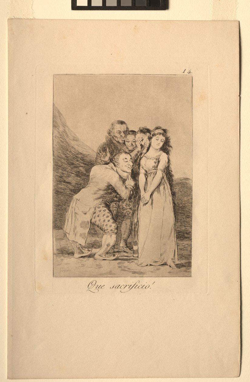 Caprichos: Was für ein Opfer! von Francisco de Goya