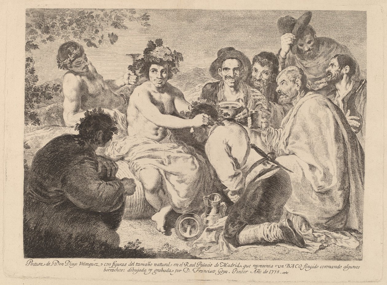 Bacchus von Francisco de Goya after Diego Velázquez