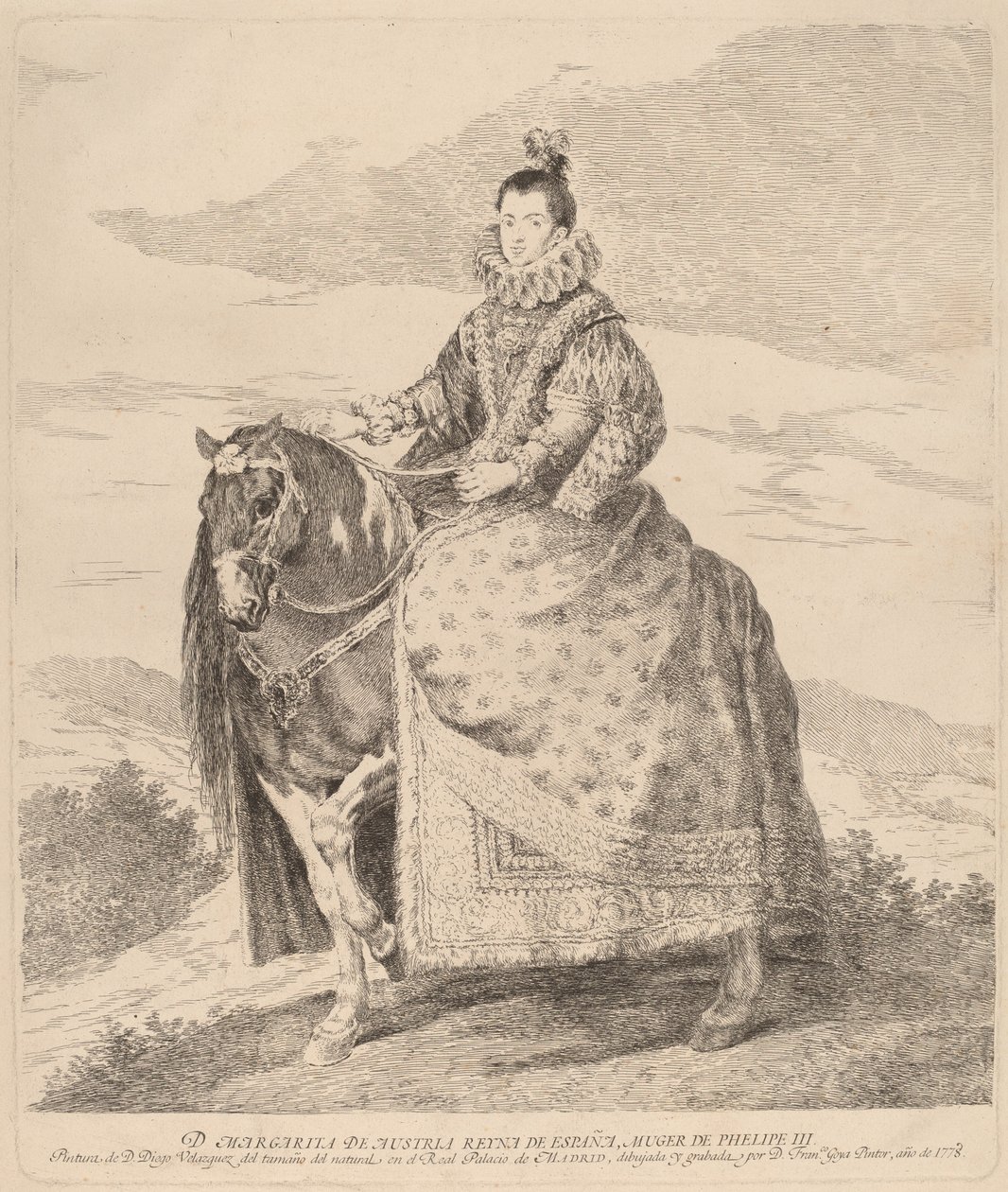 Margarita von Österreich von Francisco de Goya after Diego Velázquez