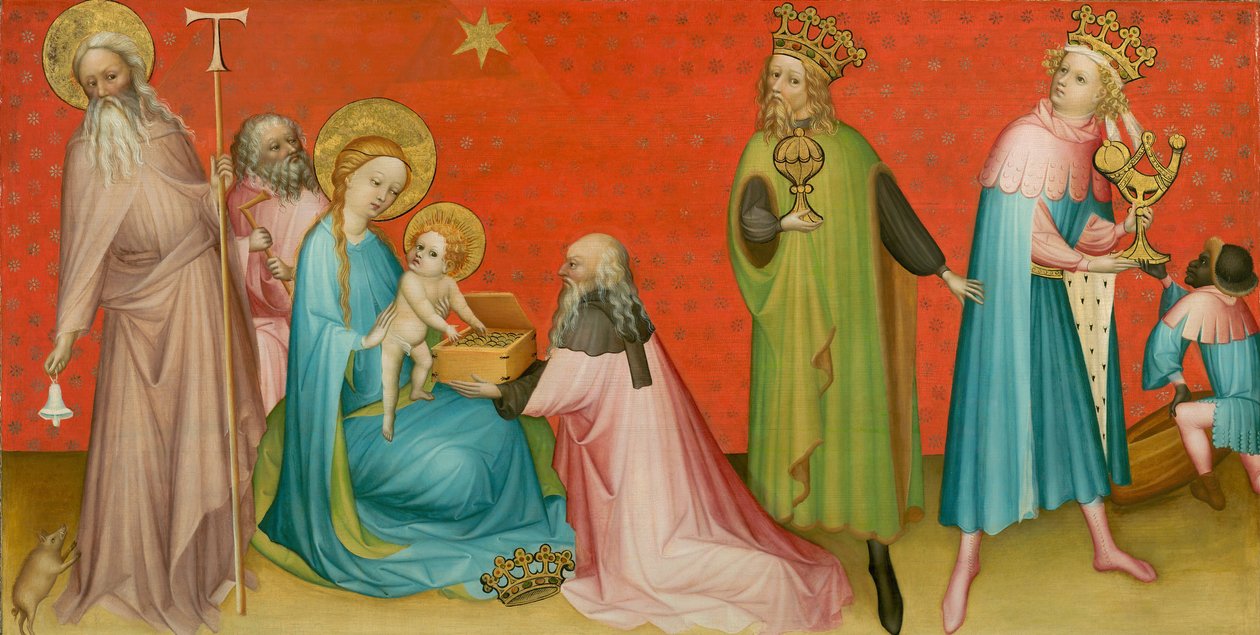 Anbetung der Heiligen Drei Könige mit dem Heiligen Antonius dem Großen von Franco Flemish Master