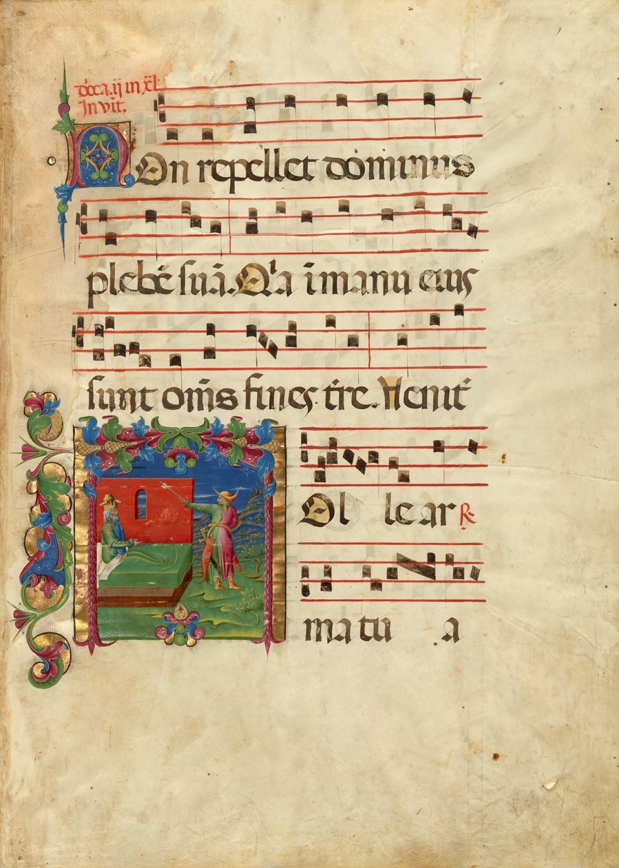 Blatt aus einem Antiphonar von Franco dei Russi