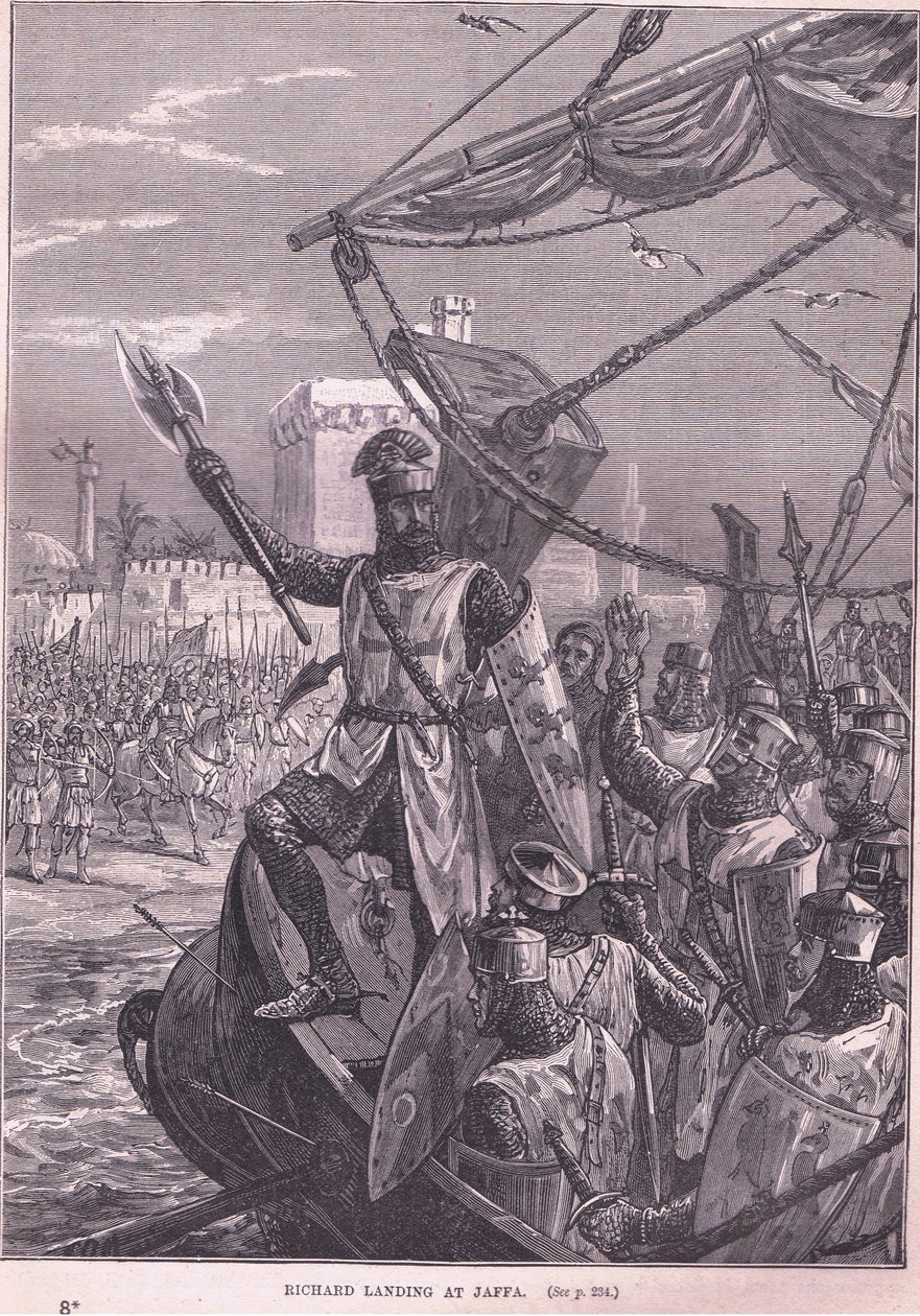 Richard landet in Jaffa, 1192 n. Chr. von Francois Edouard Zier