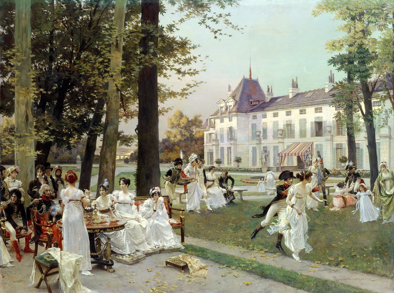 Empfang in Malmaison, 1802 von Francois Flameng