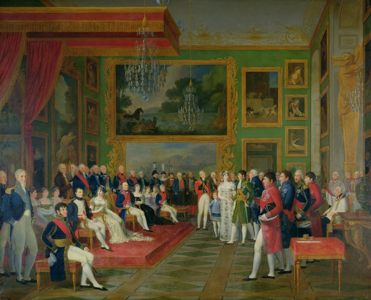 Die Hochzeit von Eugene de Beauharnais (1781-1824) mit Amalie Auguste von Bayern in München, 13. Januar 1806, 1808 von Francois Guillaume Menageot