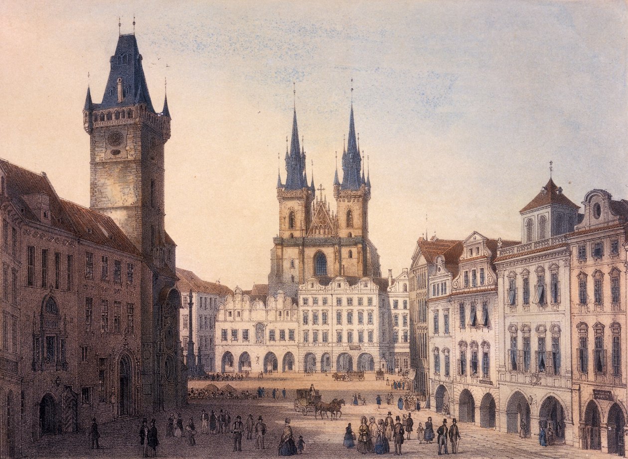Altstädter Ring, Prag, ca. 1840 von Francois Joseph Sandmann