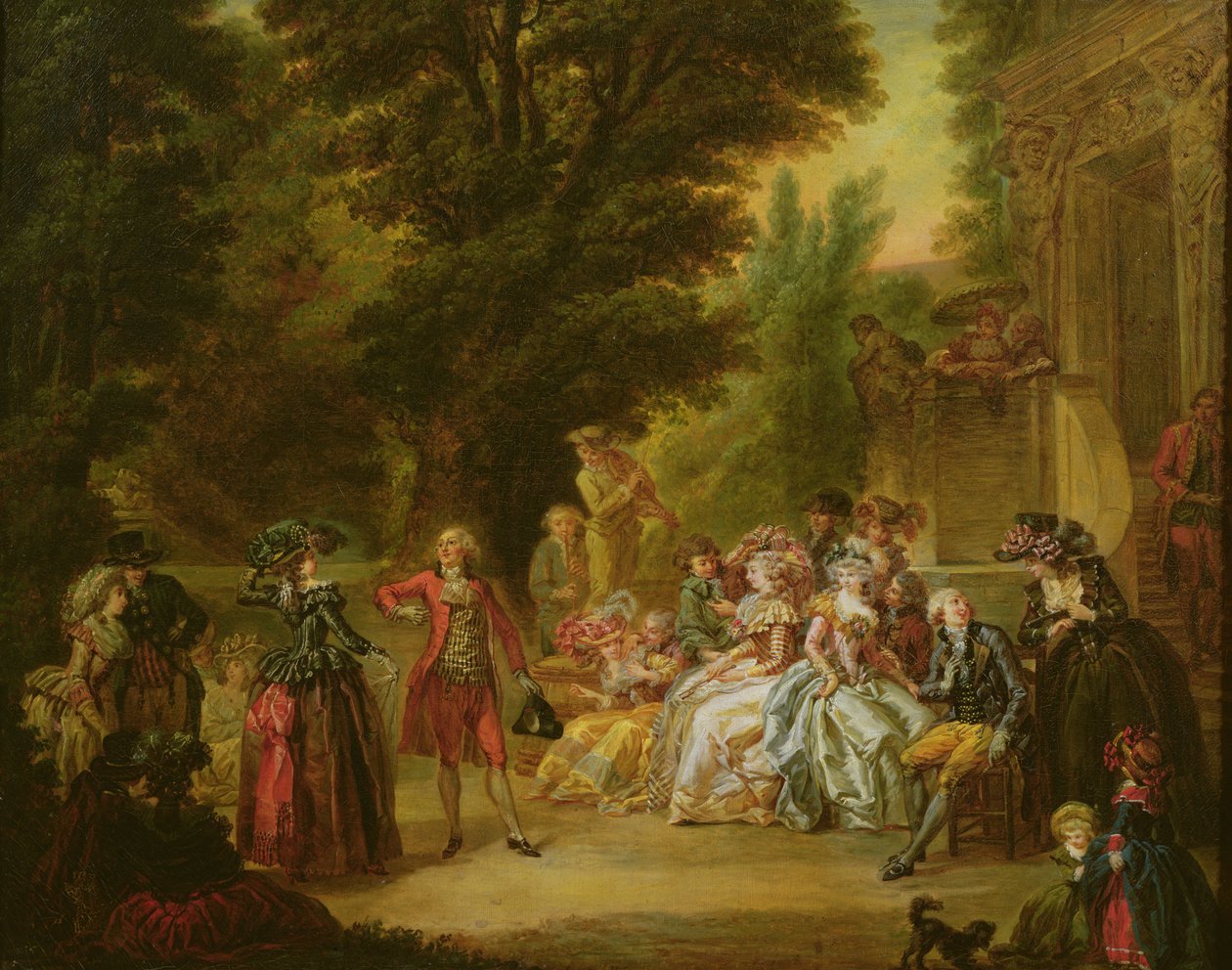 Das Menuett unter der Eiche, 1787 von Francois Louis Joseph Watteau