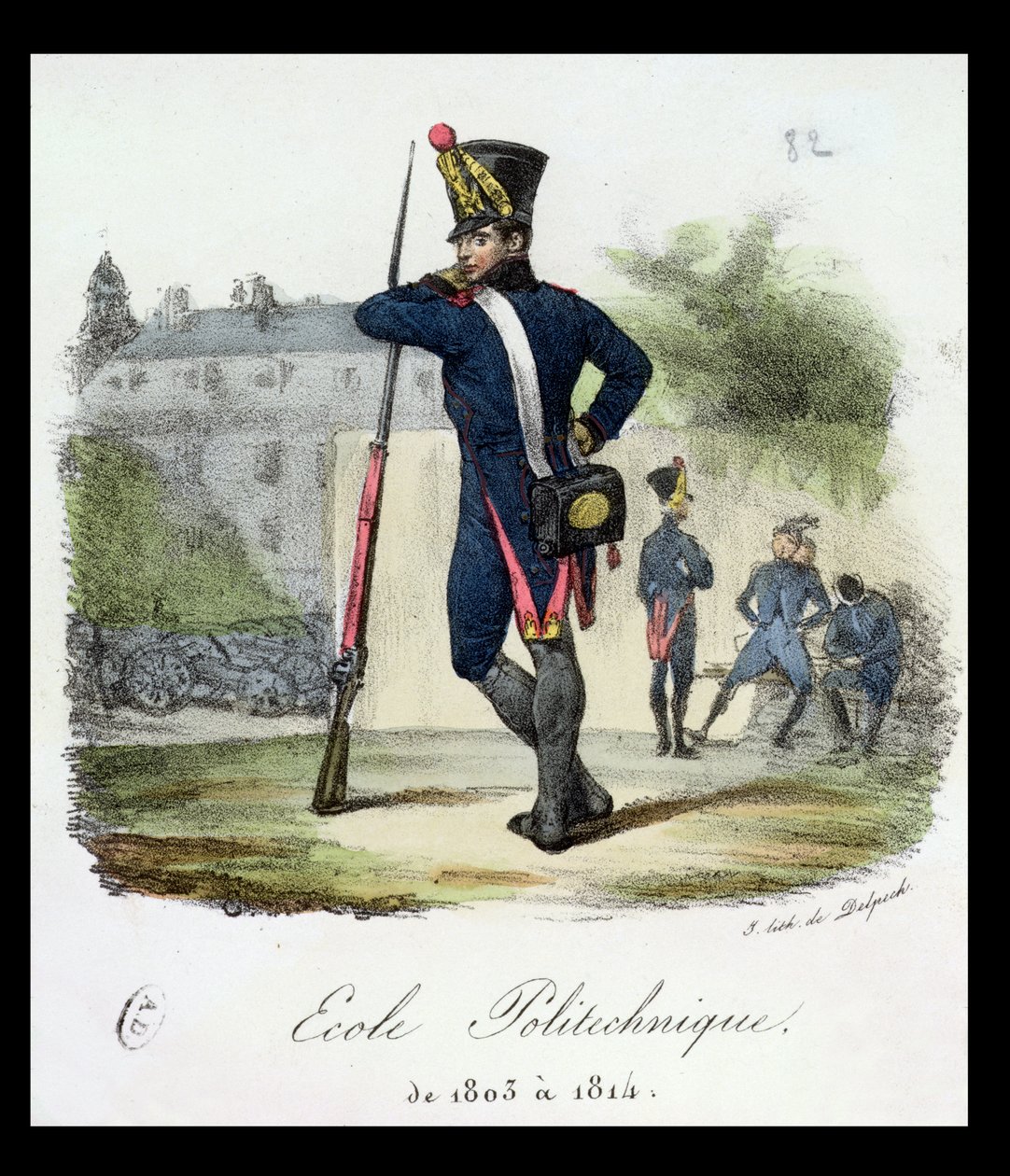 Ein Schüler in Militäruniform von der Ecole Polytechnique, 1803-14 von Francois Seraphin Delpech