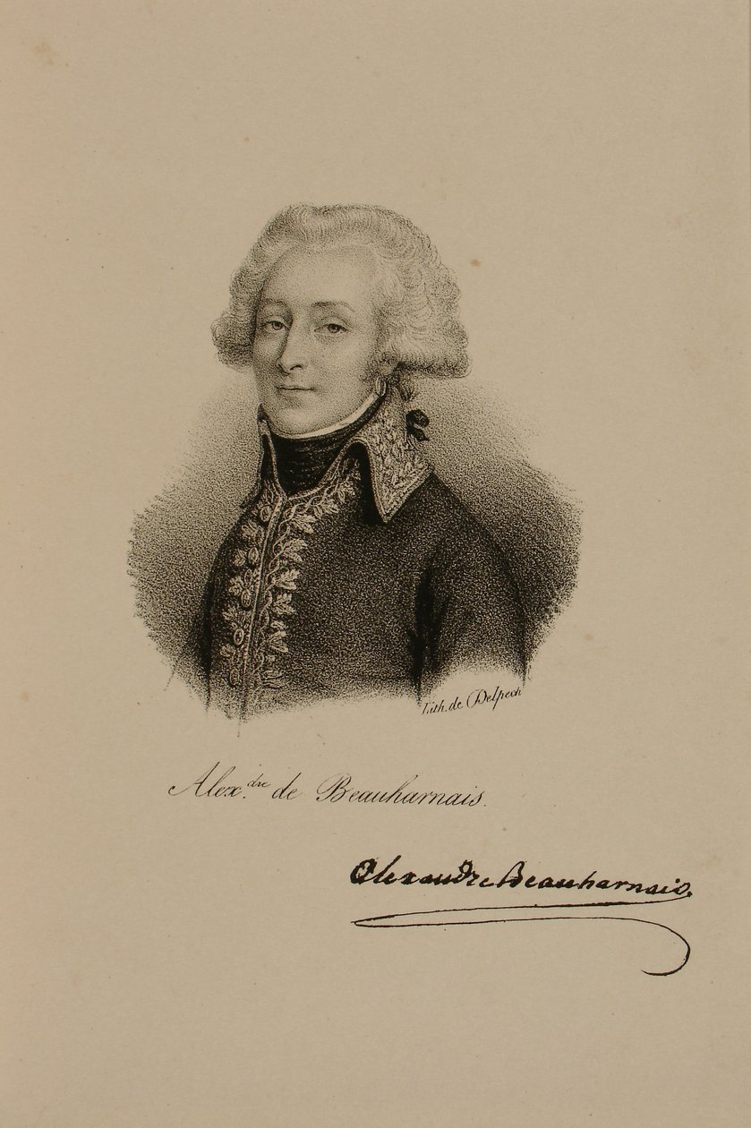 Porträt von Viscount Alexandre-Francois-Marie de Beauharnais (1760-94) von Francois Seraphin Delpech