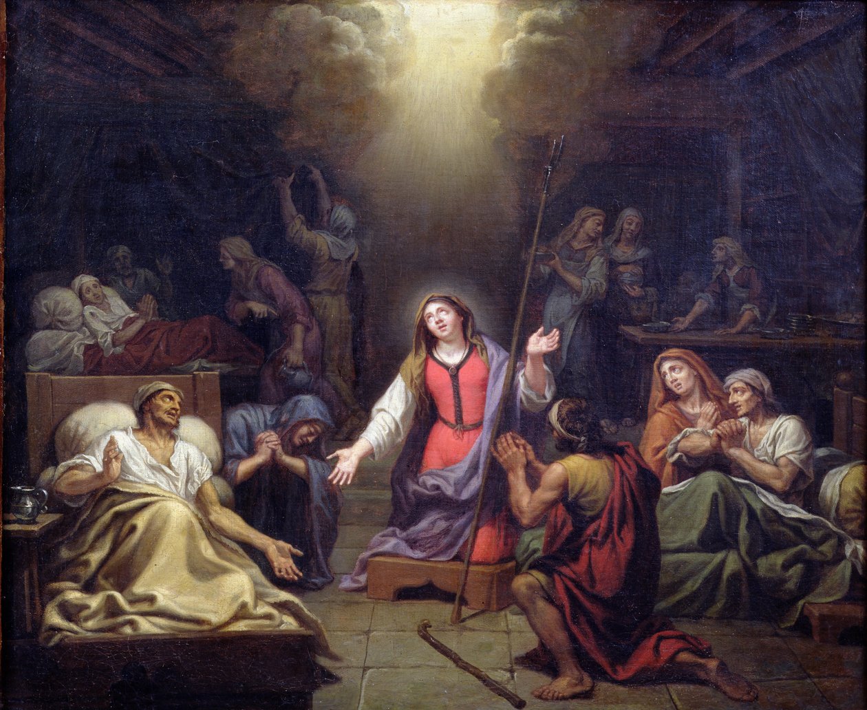 St. Genevieve schützt die Kranken, 1680 von Francois Verdier