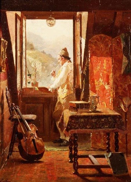 Am Fenster von Francois Adolphe Grison