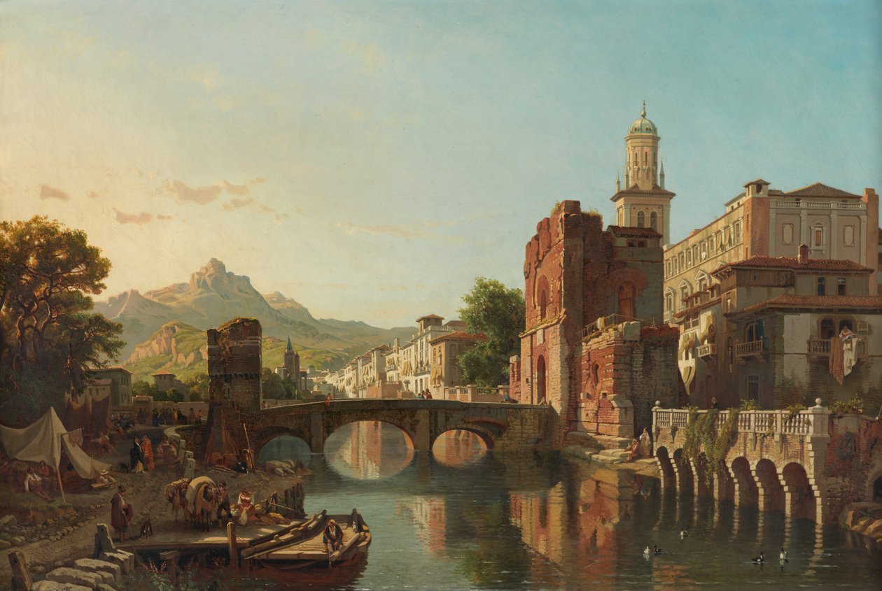 Stadtansicht in Spanien von Francois Antoine Bossuet