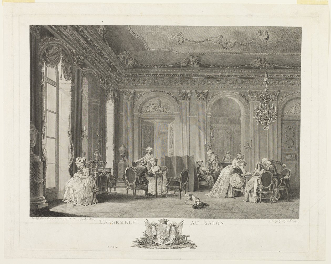 Die Versammlung im Salon von Francois Dequevauviller