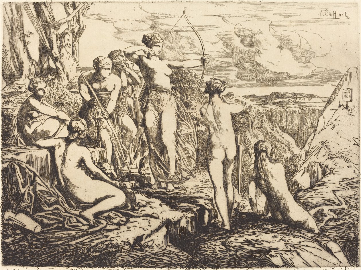 Diana und ihre Nymphen von Francois Nicolas Chifflart