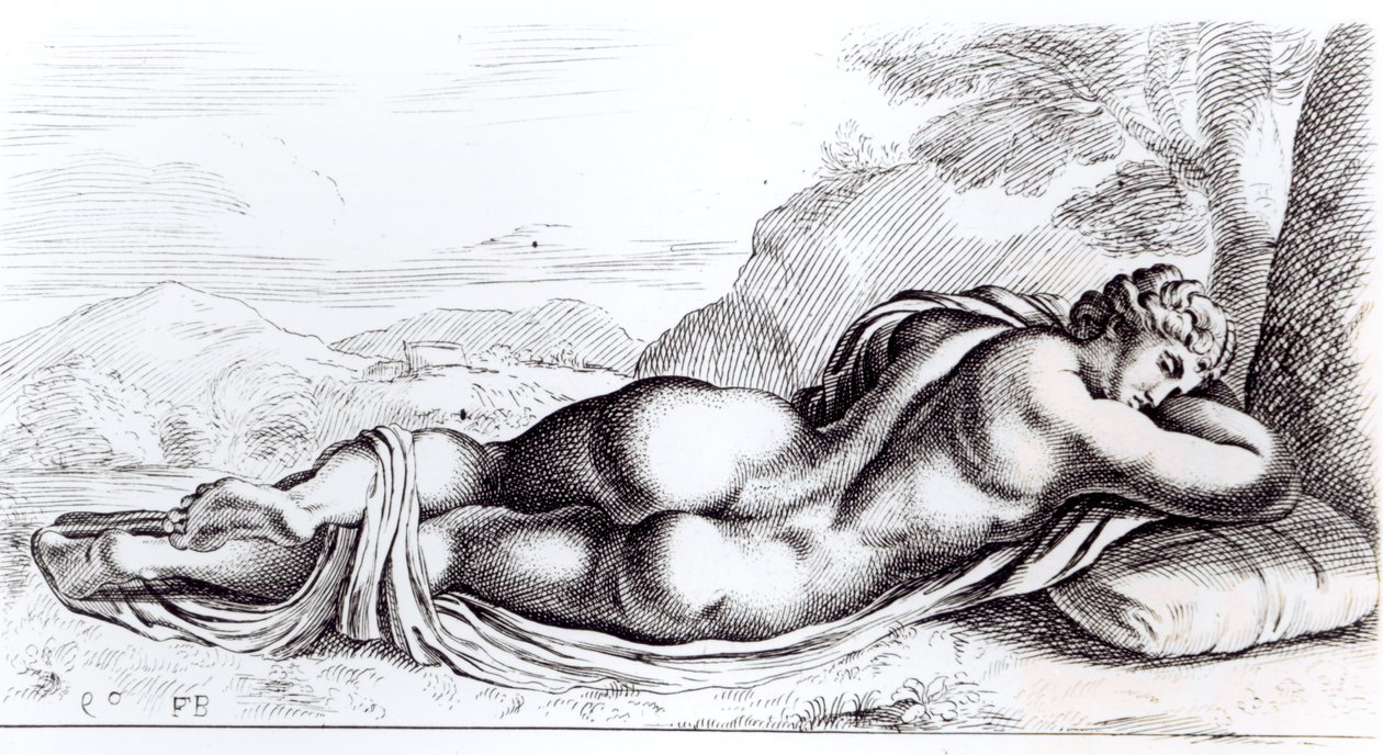 Hermaphrodit in den Borghese-Gärten, ca. 1653 von Francois Perrier