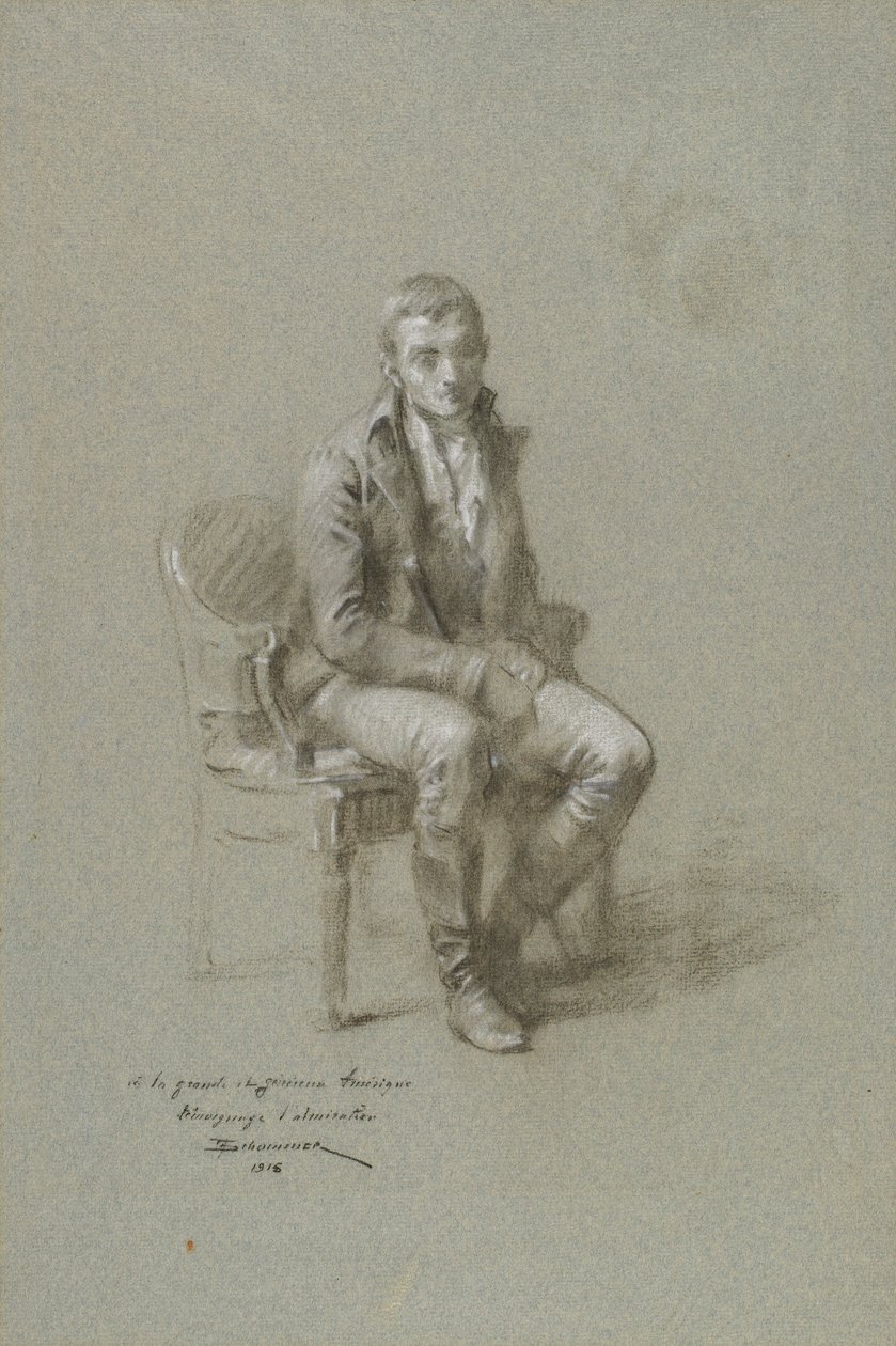 Sitzende männliche Figur von Francois Schommer