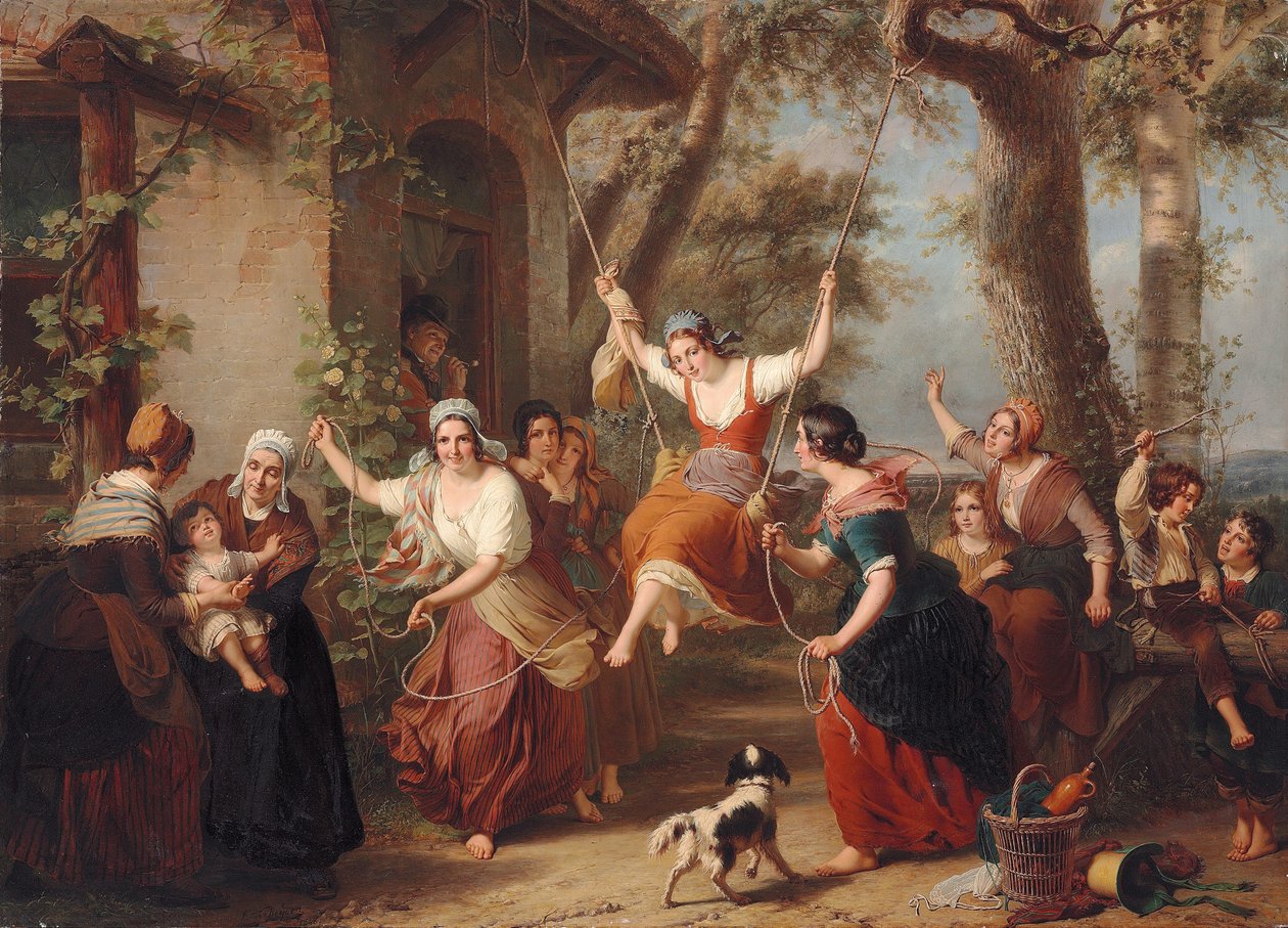 Die Schaukel, 1848 von Francois Verheyden