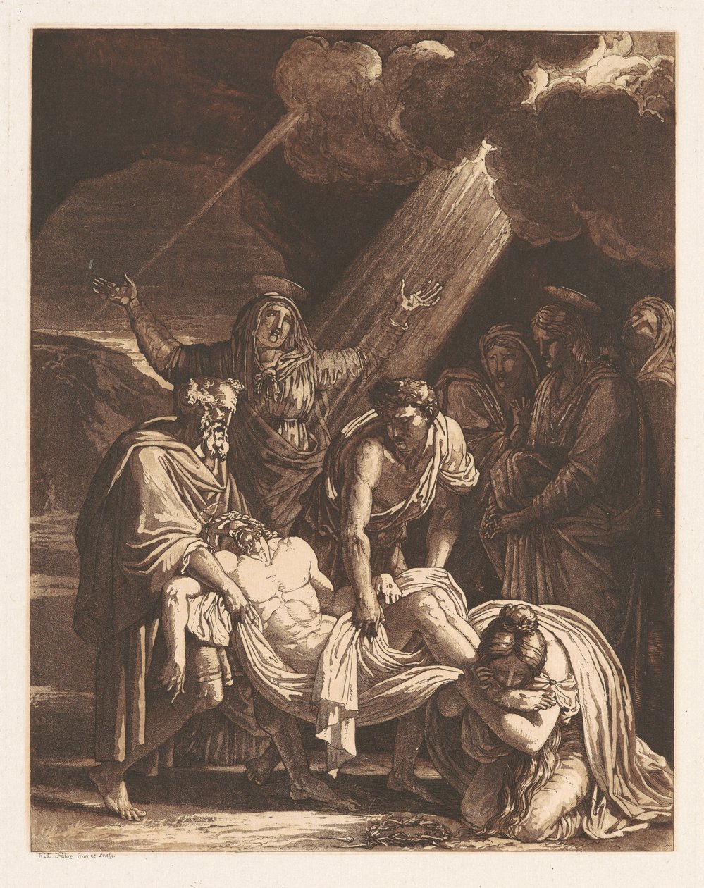 Christus wird zum Grab getragen von Francois Xavier Fabre