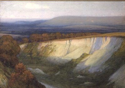 Abendlicht auf einem Steinbruch von Frank Dicksee