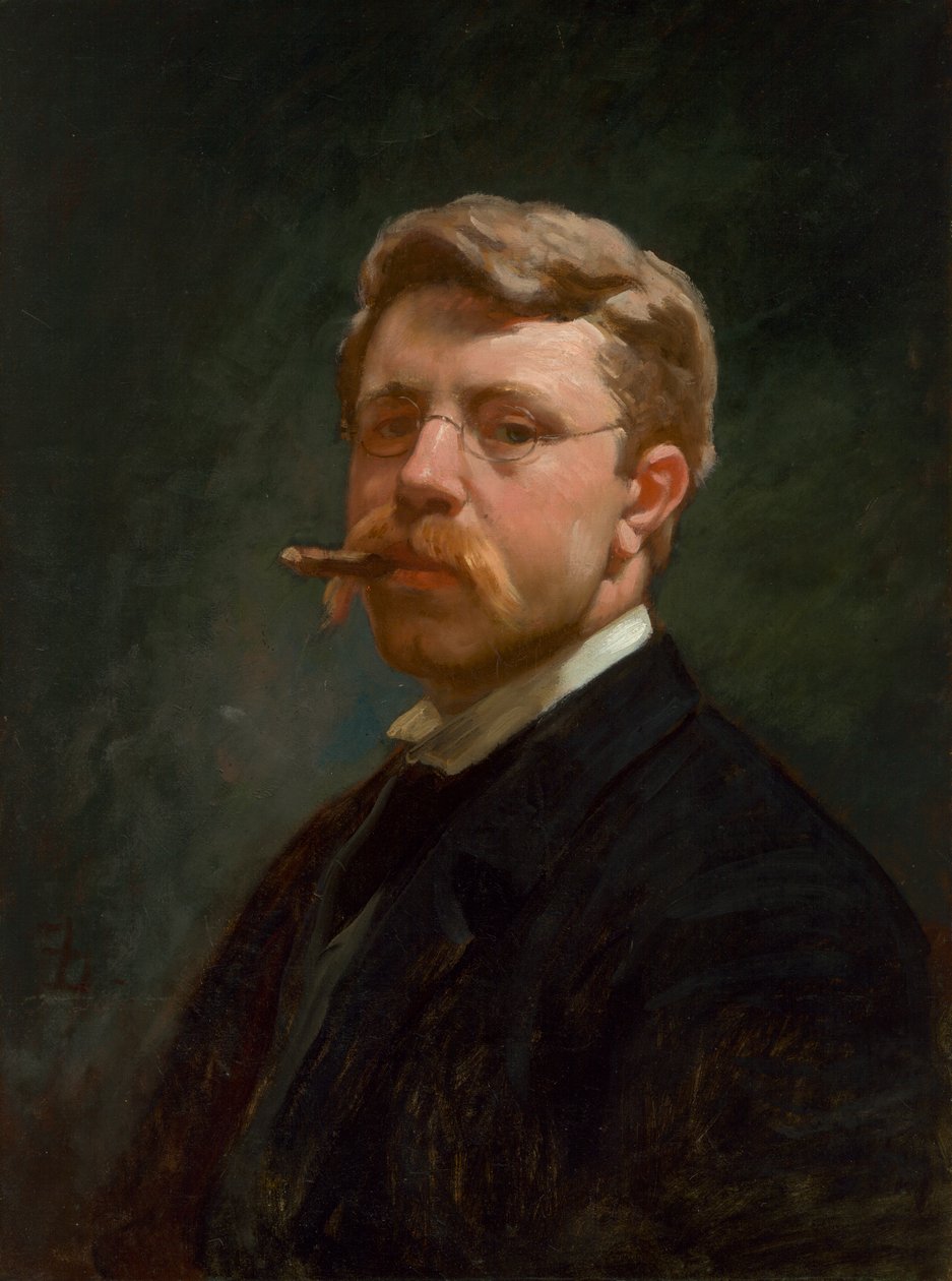 Frank Duveneck Selbstporträt, ca. 1890 von Frank Duveneck