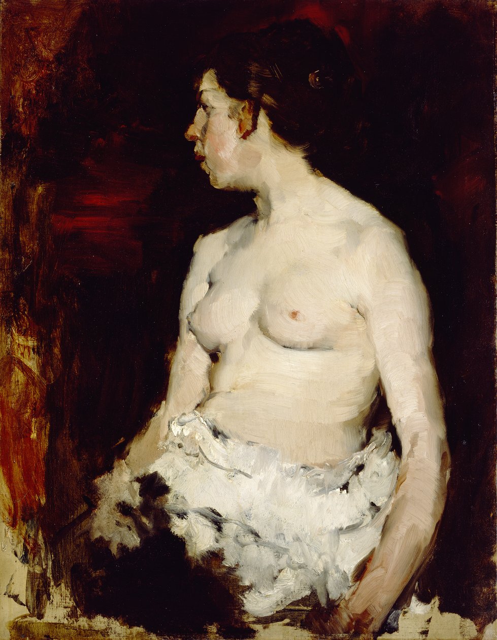 Sitzender Akt, ca. 1879 von Frank Duveneck