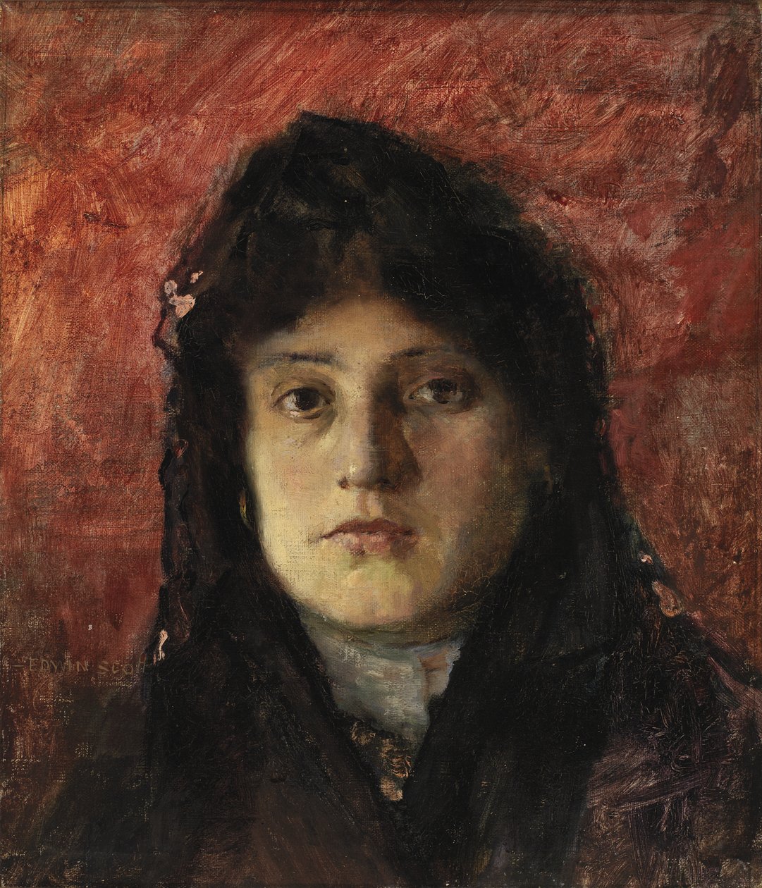 Tête de Femme, ca. 1910 von Frank Edwin Scott