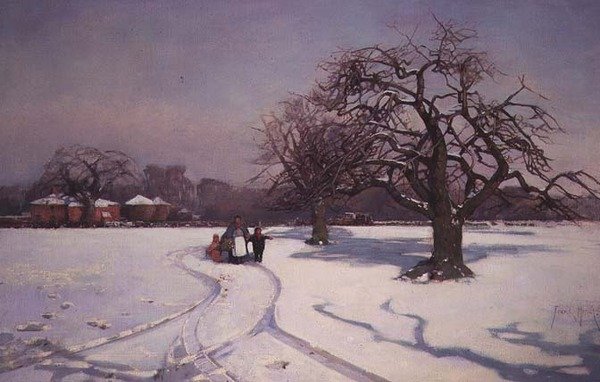 Ein sonniger Winterlandschaft von Frank Hind