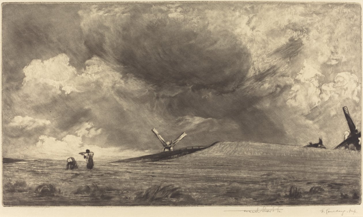 Ein Sussex Down von Frank Short, after John Constable