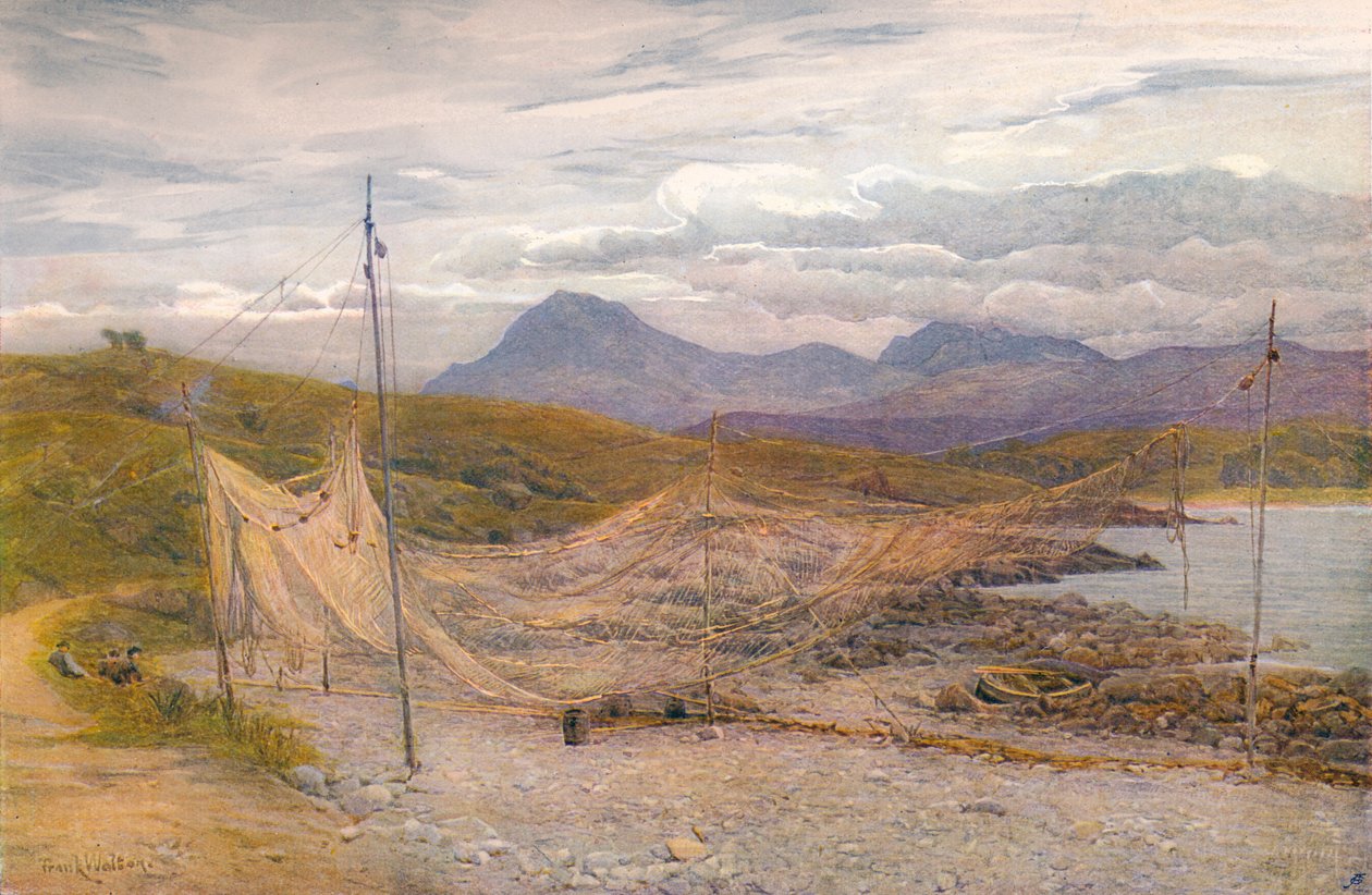 Lachsfischernetze, Gairloch, Ross-Shire, 1860-1906, 1906 von Frank Walton