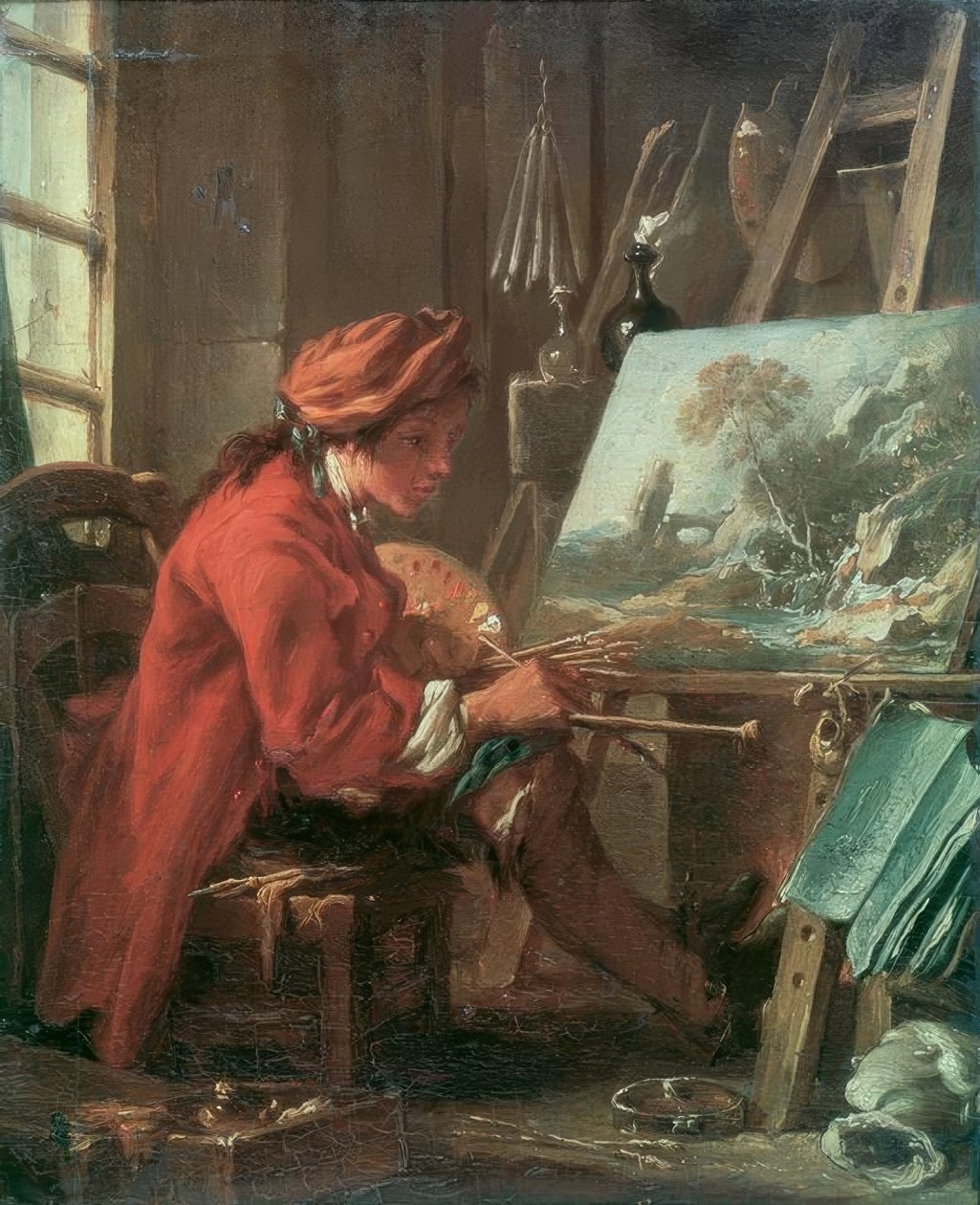 Der Maler in seinem Atelier von François Boucher