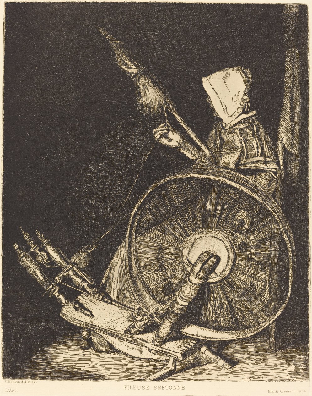 Bretonische Spinnerin von François Bonvin