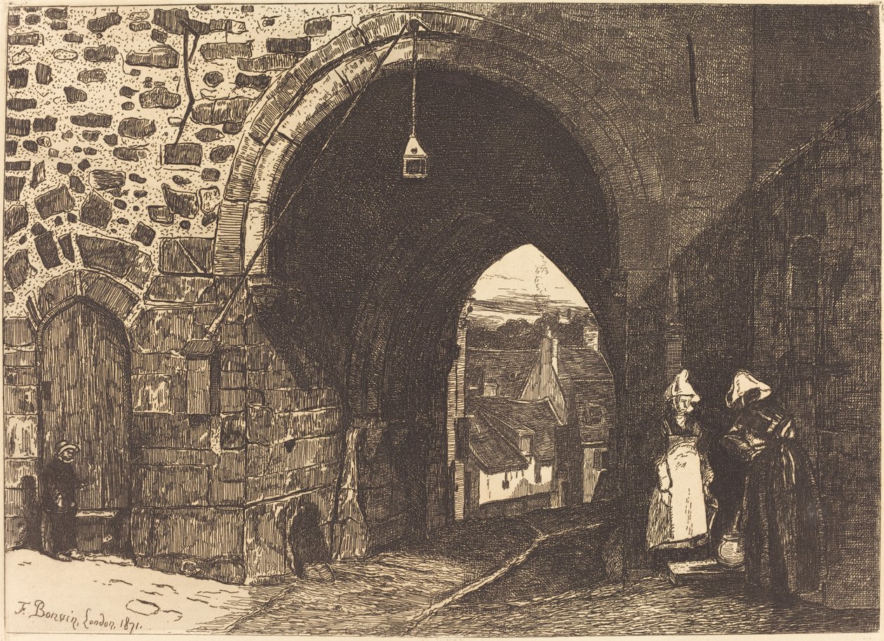 Das Tor von St. Malo in Dinan von François Bonvin