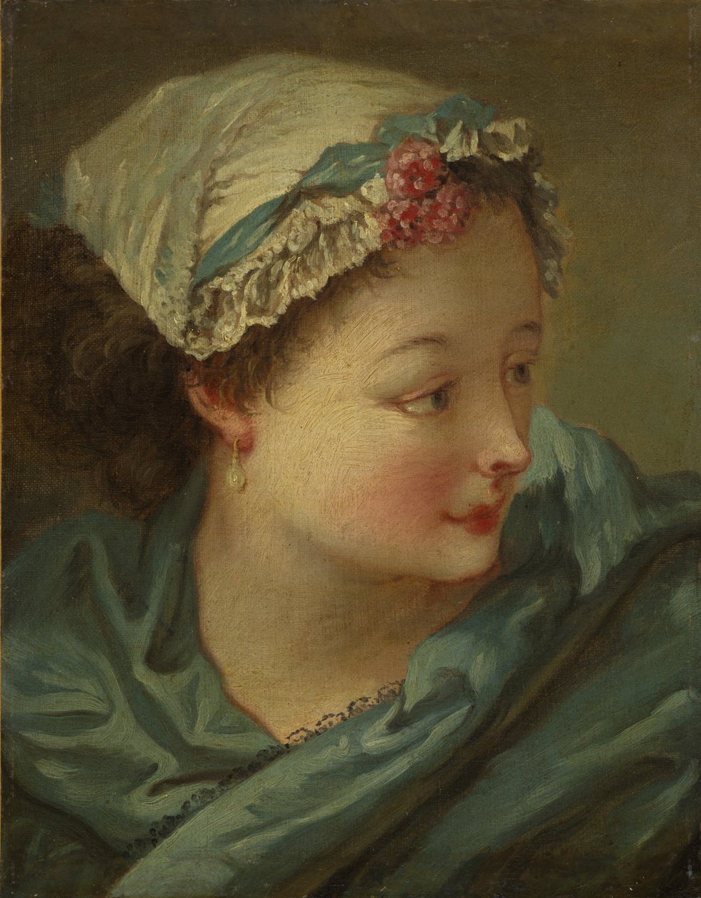 Kopf einer jungen Frau von François Boucher