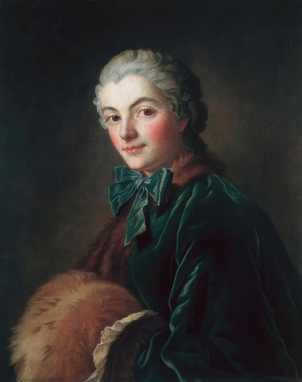 Junge Frau mit Muff von François Boucher