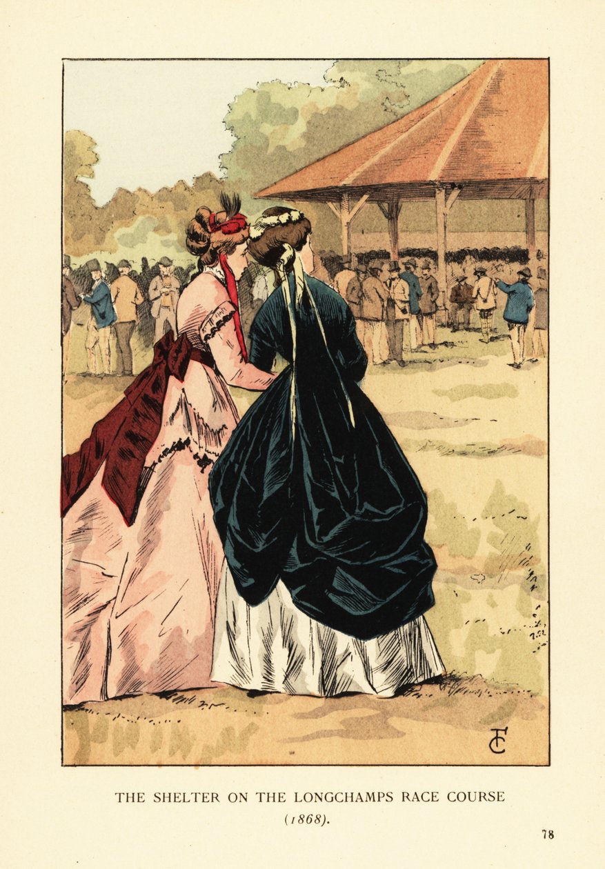Der Unterstand auf der Longchamps-Rennbahn von François Courboin