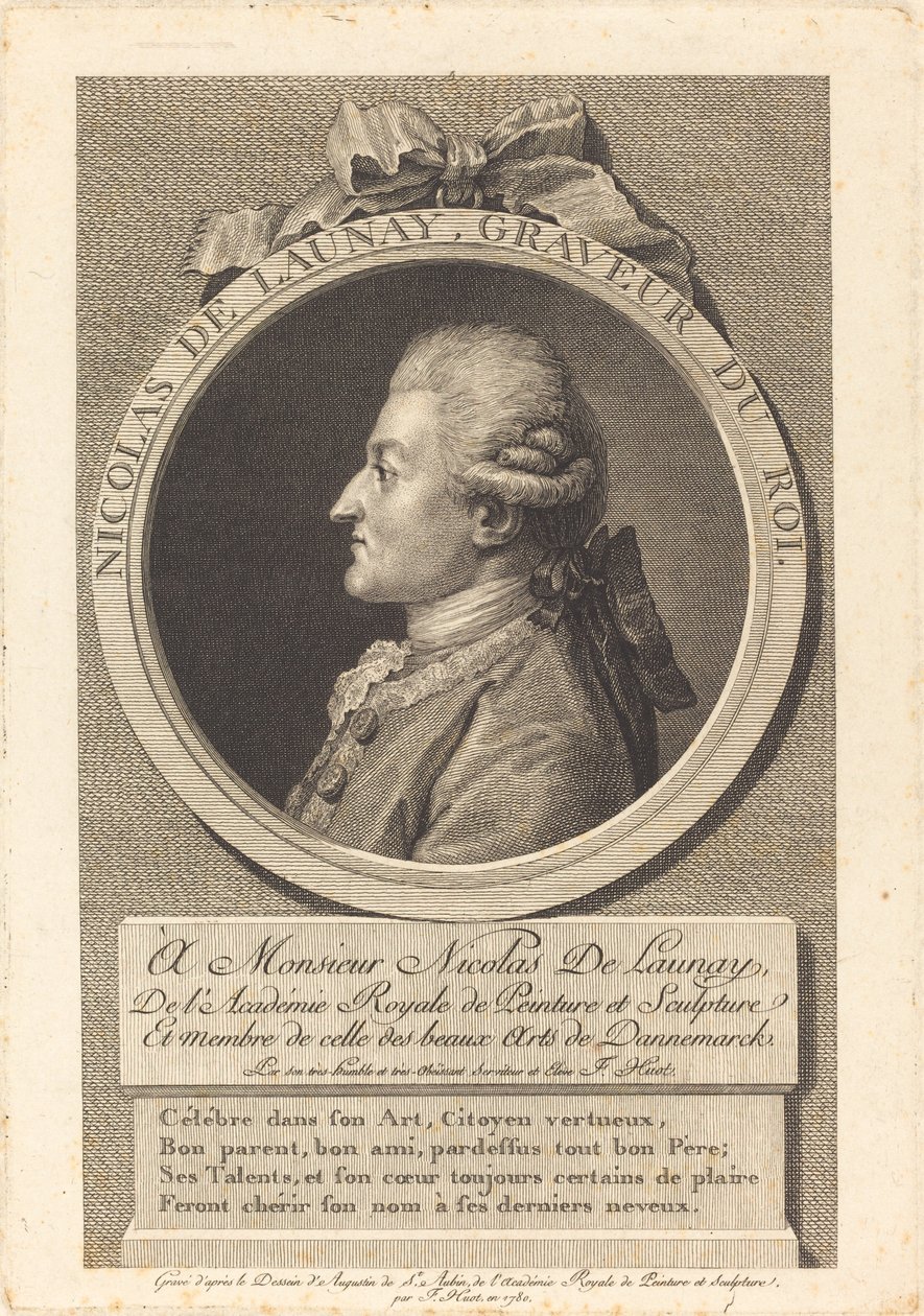 Nicolas Delaunay von François Huot after Augustin de Saint Aubin