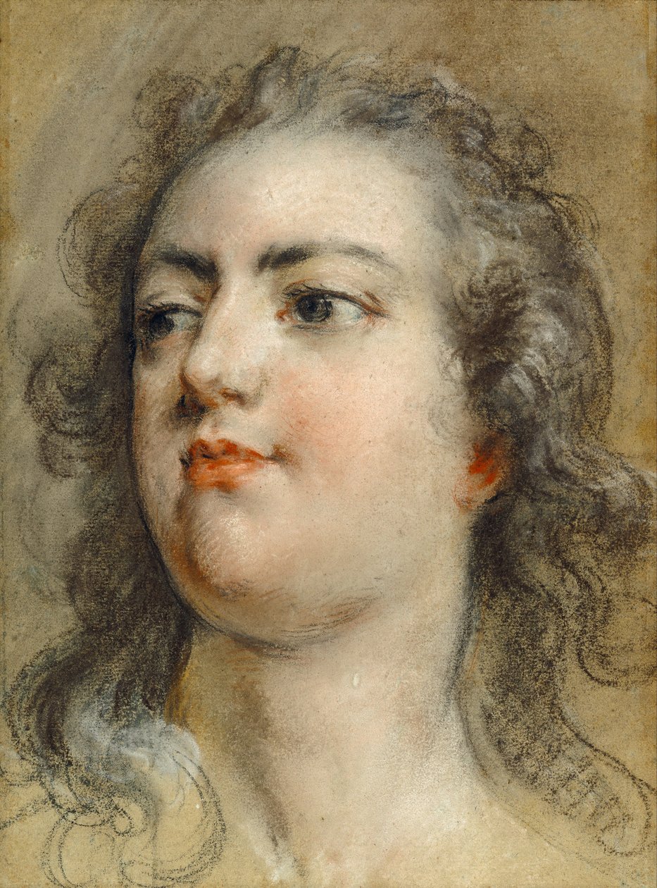 Kopf von König Ludwig XV. von François Le Moyne