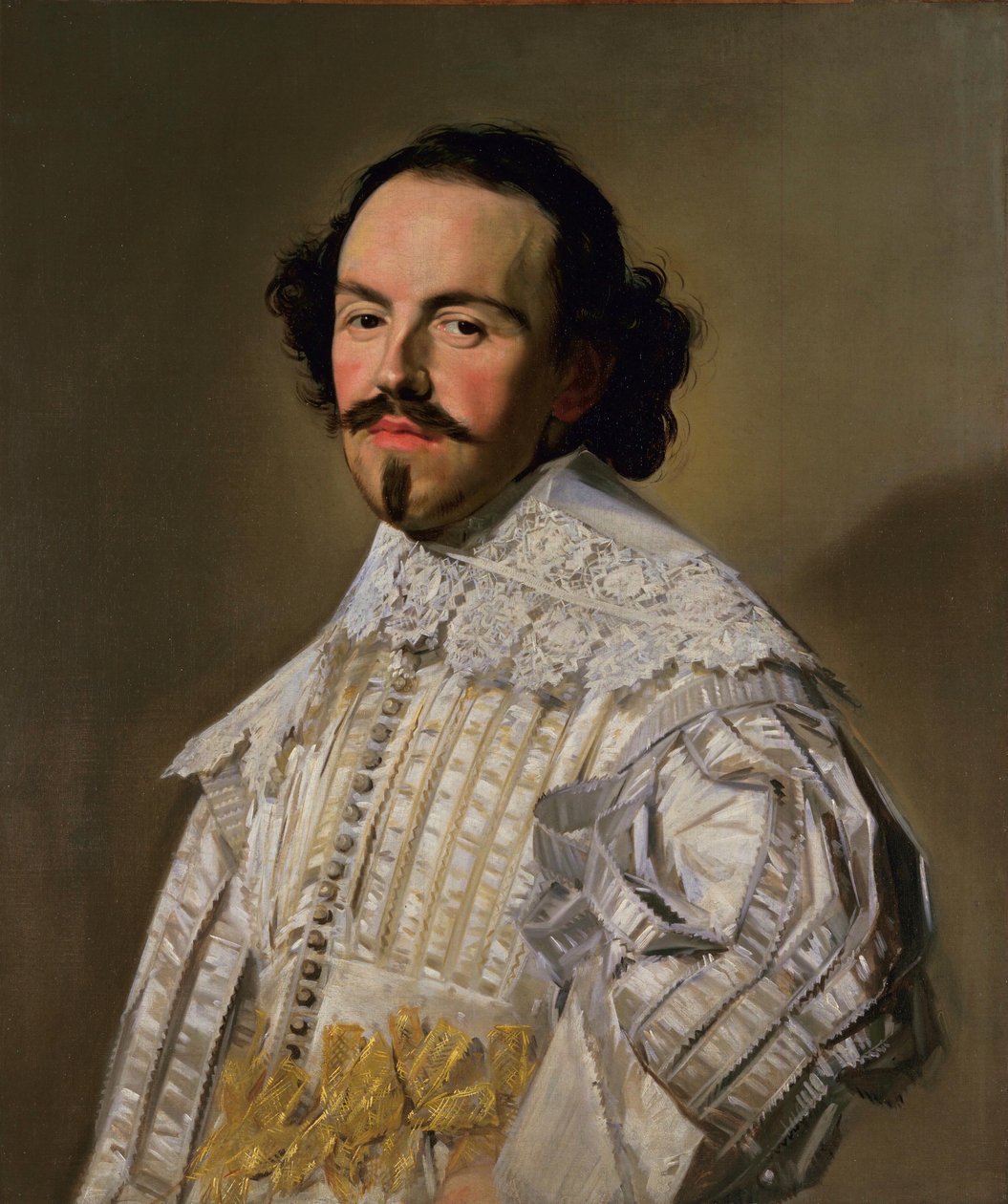 Porträt eines Kavaliers in Weiß von Frans Hals