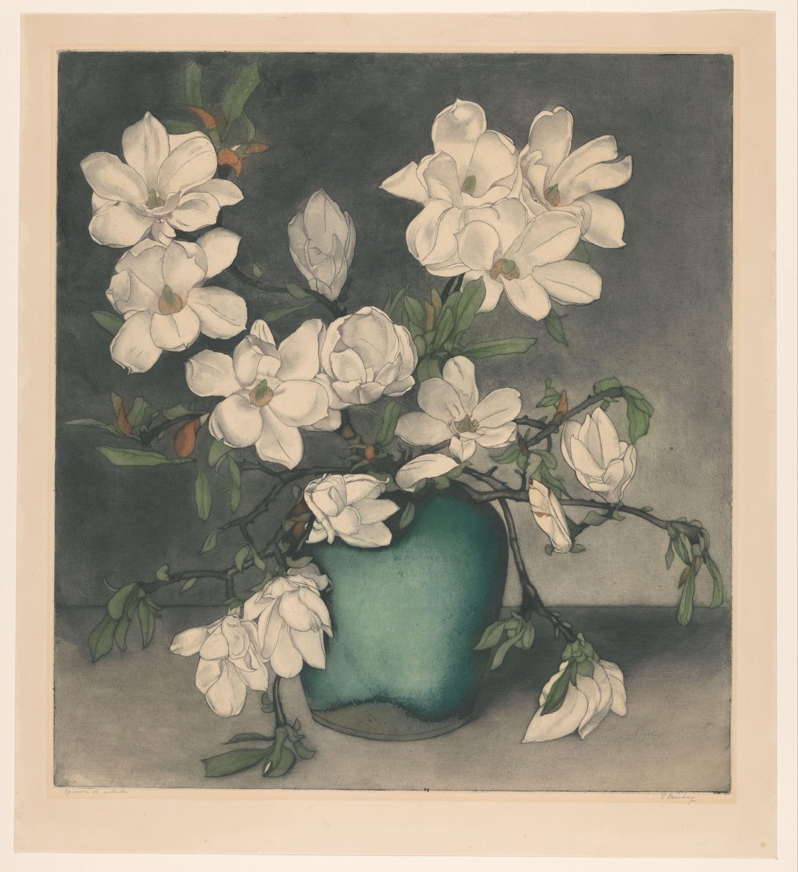 Magnolienzweige von Frans Everbag (signed by artist)
