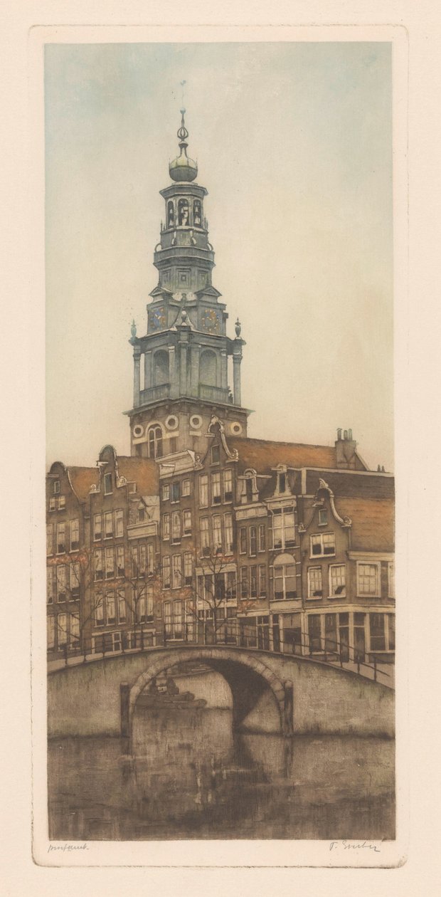 Zuiderkerk in Amsterdam von Frans Everbag (signed by artist)