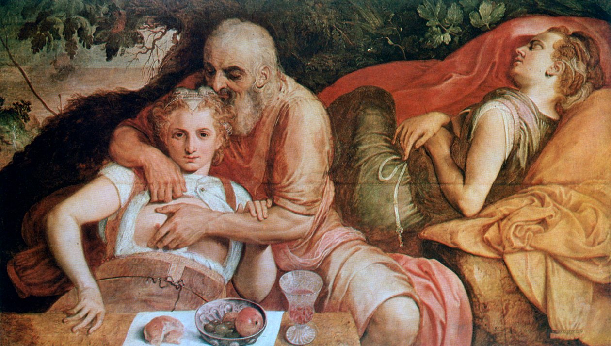 Lot und seine Töchter, um 1550 von Frans Floris