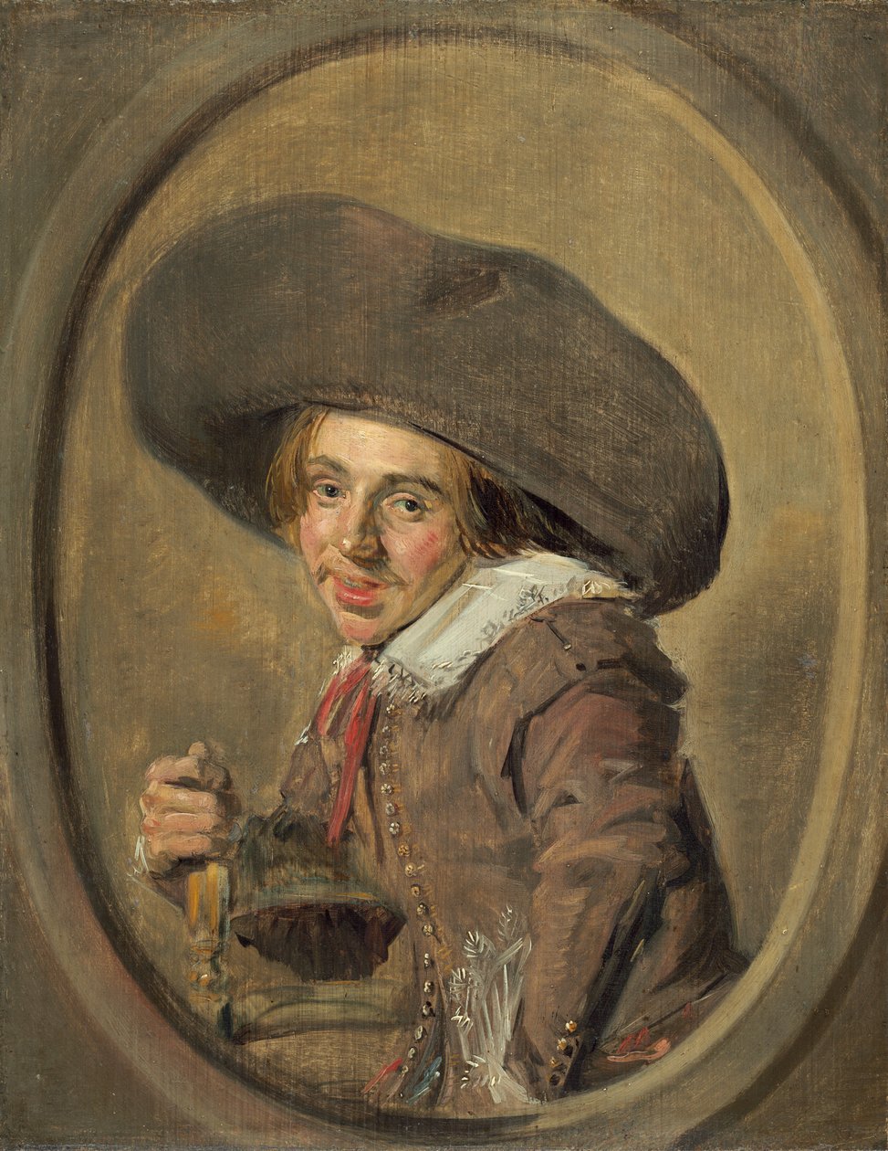 Ein junger Mann mit einem großen Hut von Frans Hals