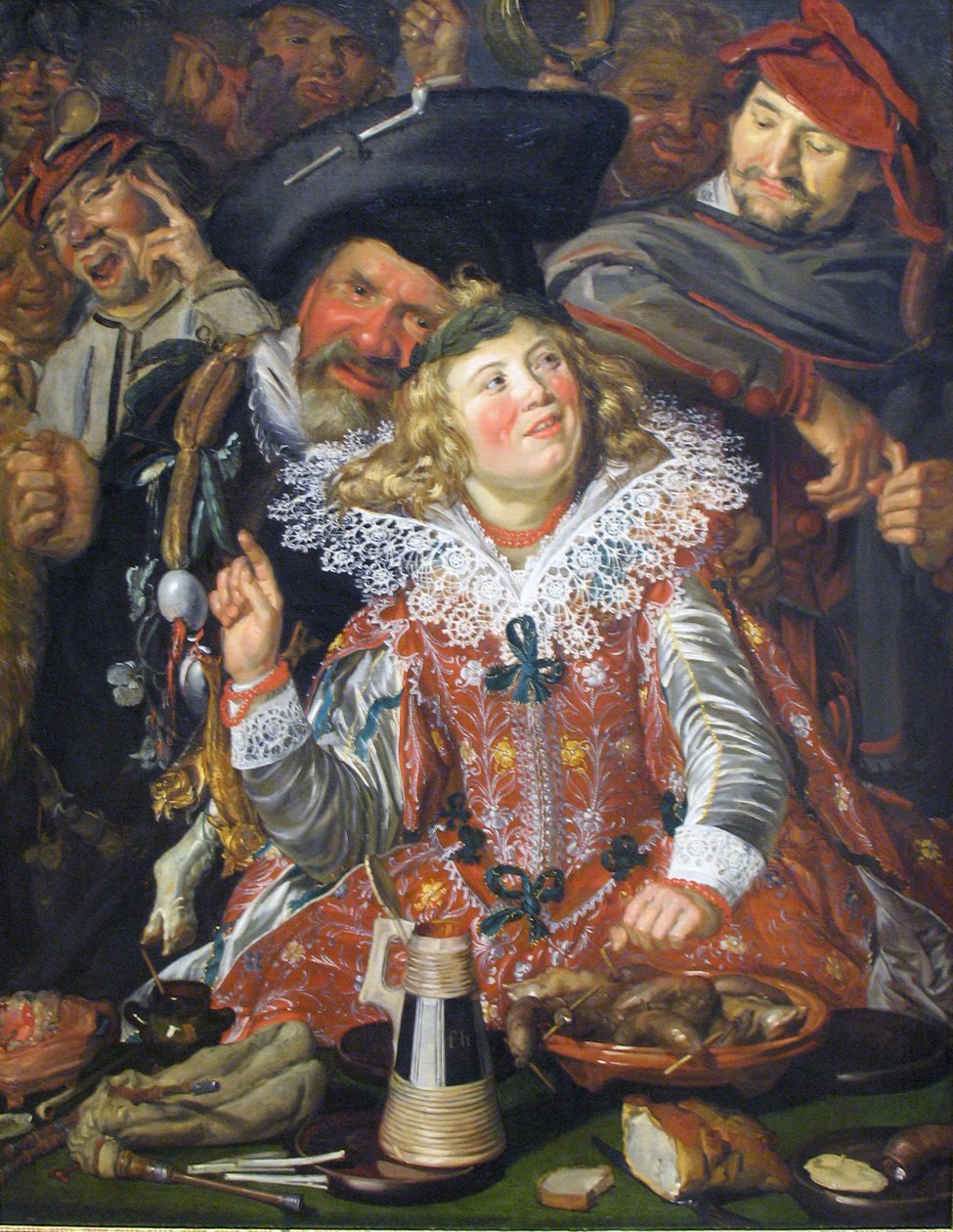 Fröhliche Leute an Fastnacht von Frans Hals