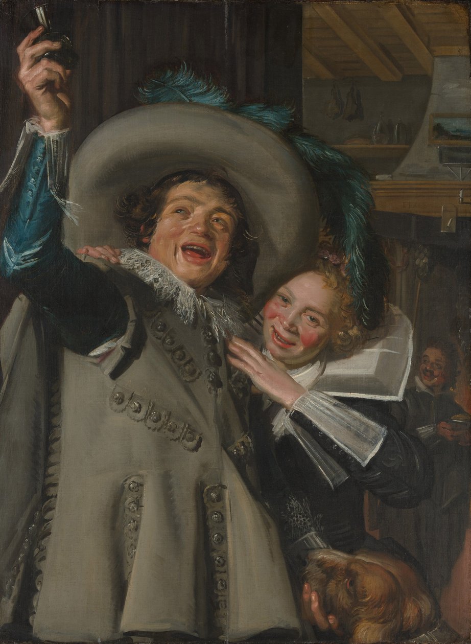 Junger Mann und Frau in einem Gasthaus von Frans Hals