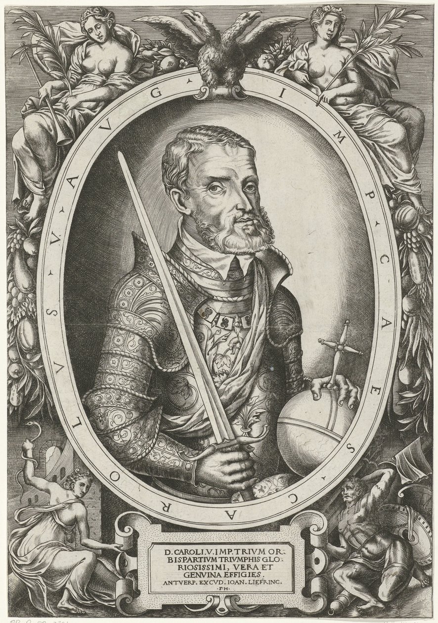 Porträt von Karl V. von Habsburg von Frans Huys